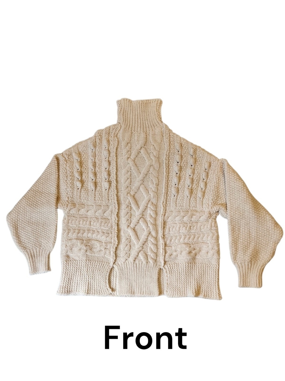 NWOT Soft Chunky Cable Knit Turtleneck Sweater, Medium